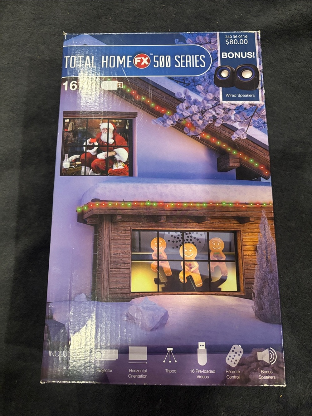 Total Home FX 500 Series Holiday Light Projector with Bonus Speakers - Multi